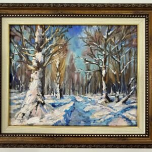 "Winter's Embrace" - Framed Original Oil Painting